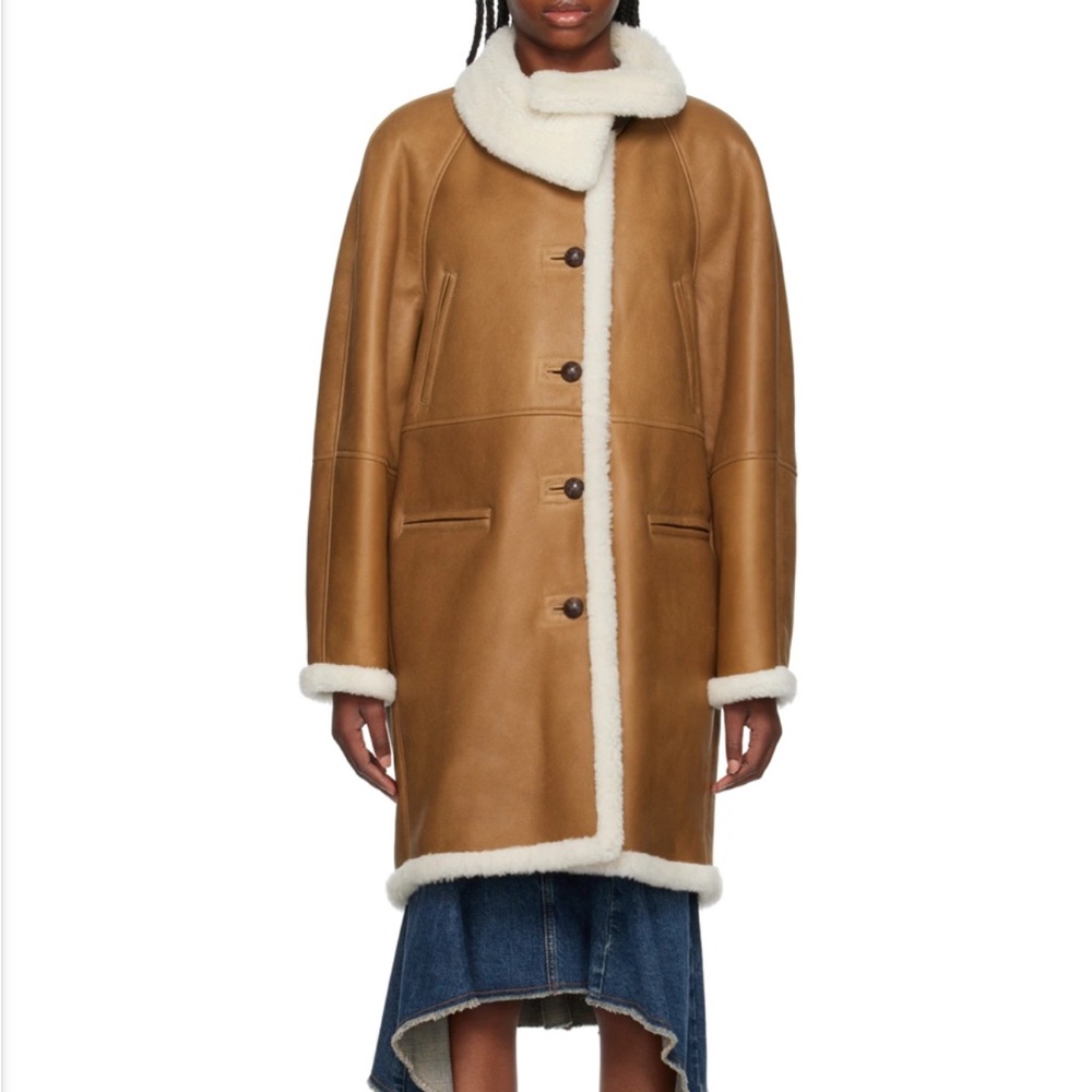 Isabel Marant Tan Shearling Coat